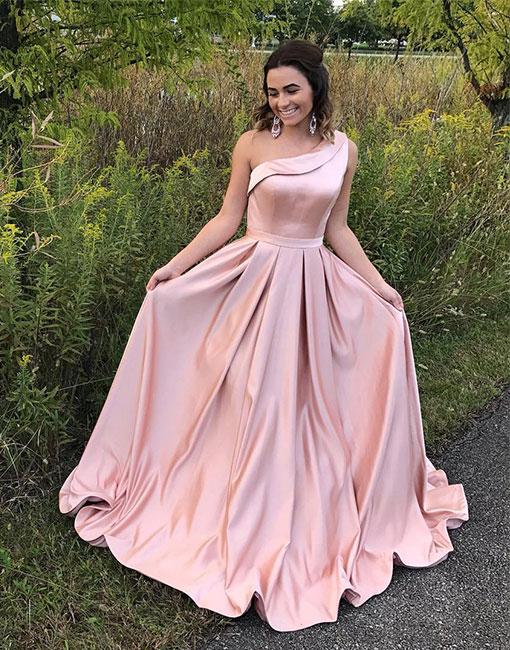 Hot Pink Prom Dress with Pockets, Evening Dress, Formal Dresses, Gradu –  DressesTailor